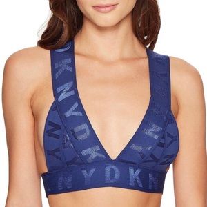 DNKY Runway Collection Logo Elastic Bralette NWT